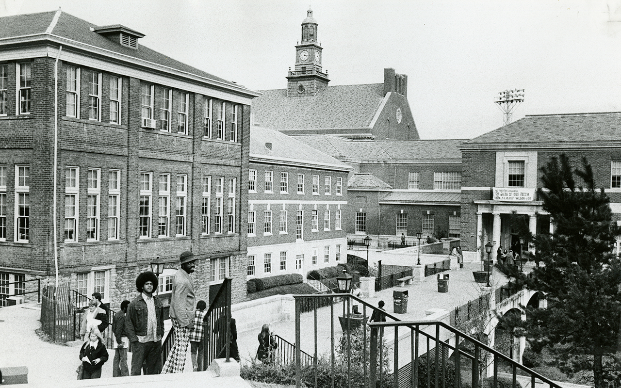 The TUC bridge to the south entrance of TUC