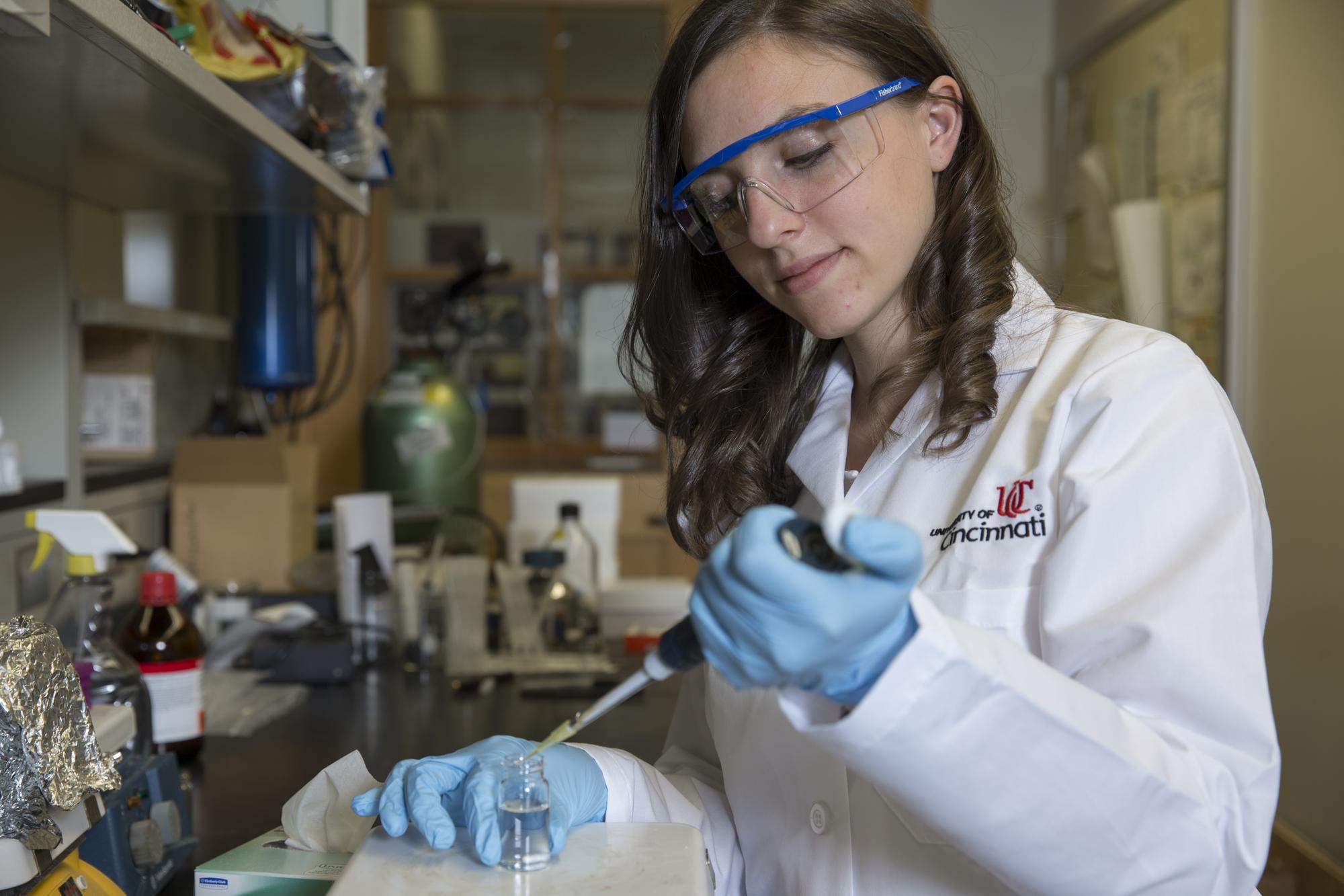 CEAS student does lab work on Co-op