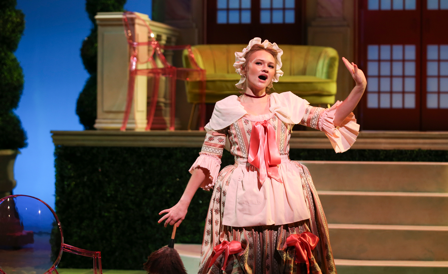 Students perform during the final dress rehearsal for CCM's production of the Mozart opera "La Finta Giardiniera." Photo/Mark Lyons