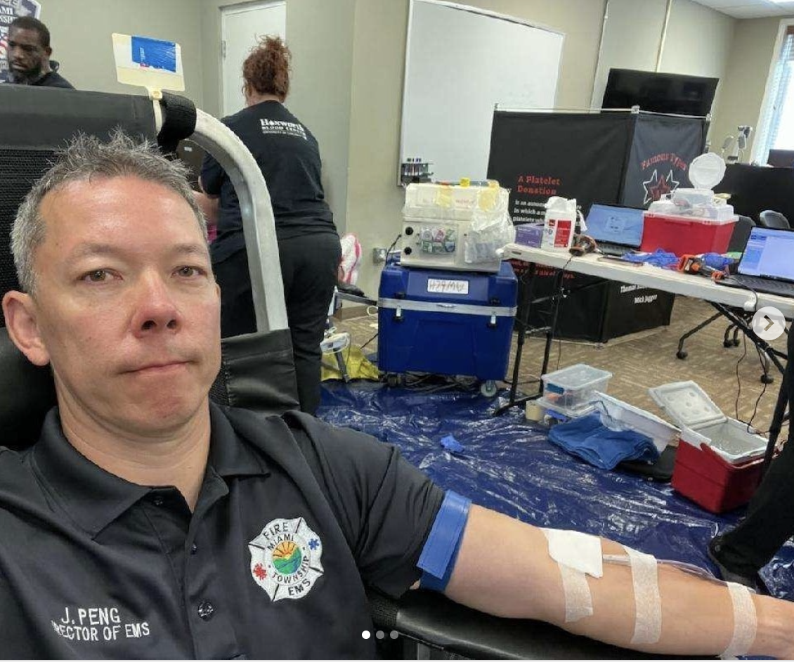 Jason Peng Donating Blood