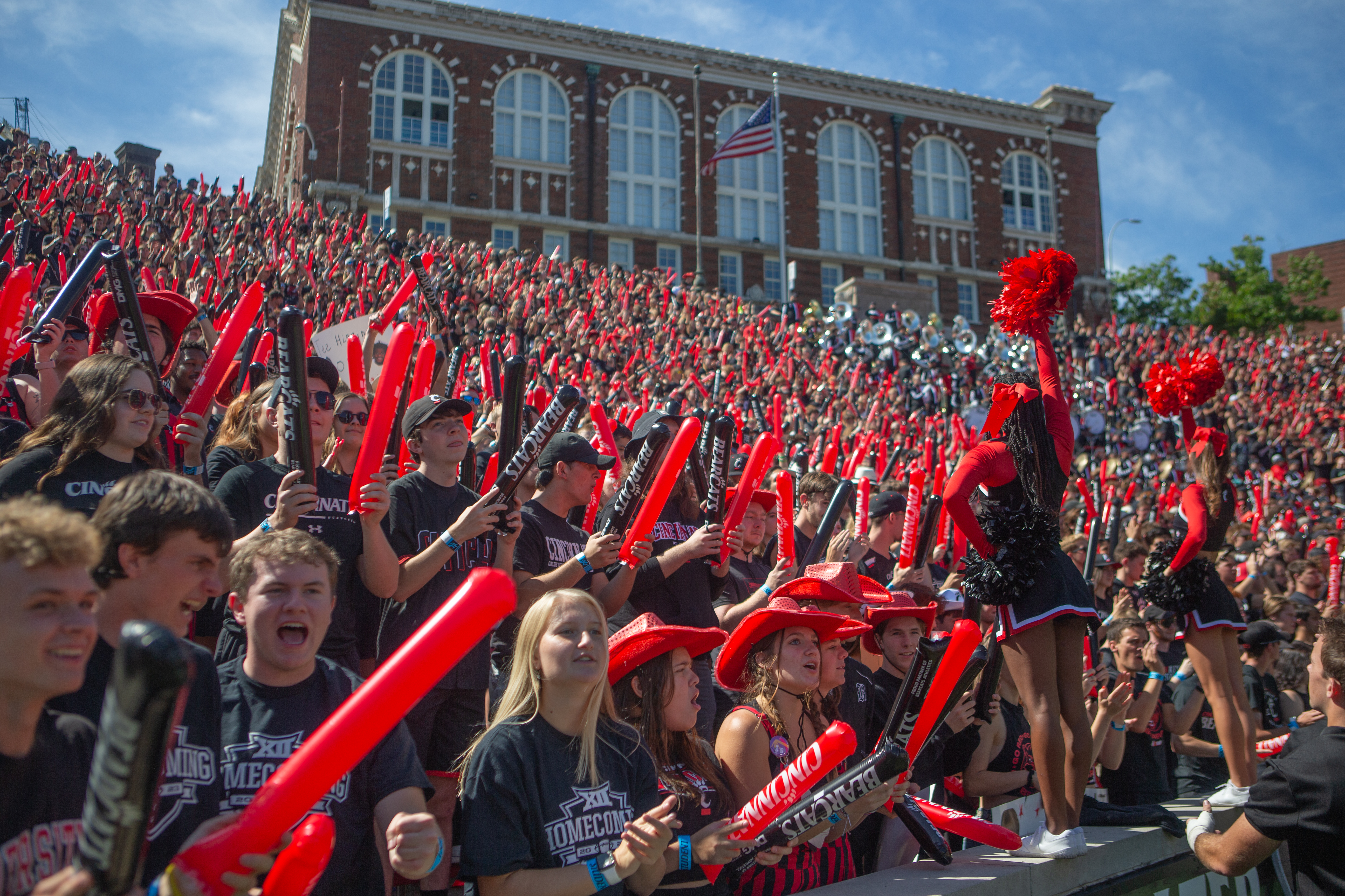 UC Bearcat student section at Nippert Stadium