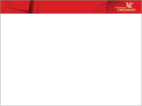 Image of blank template page with red UC branded banner at top