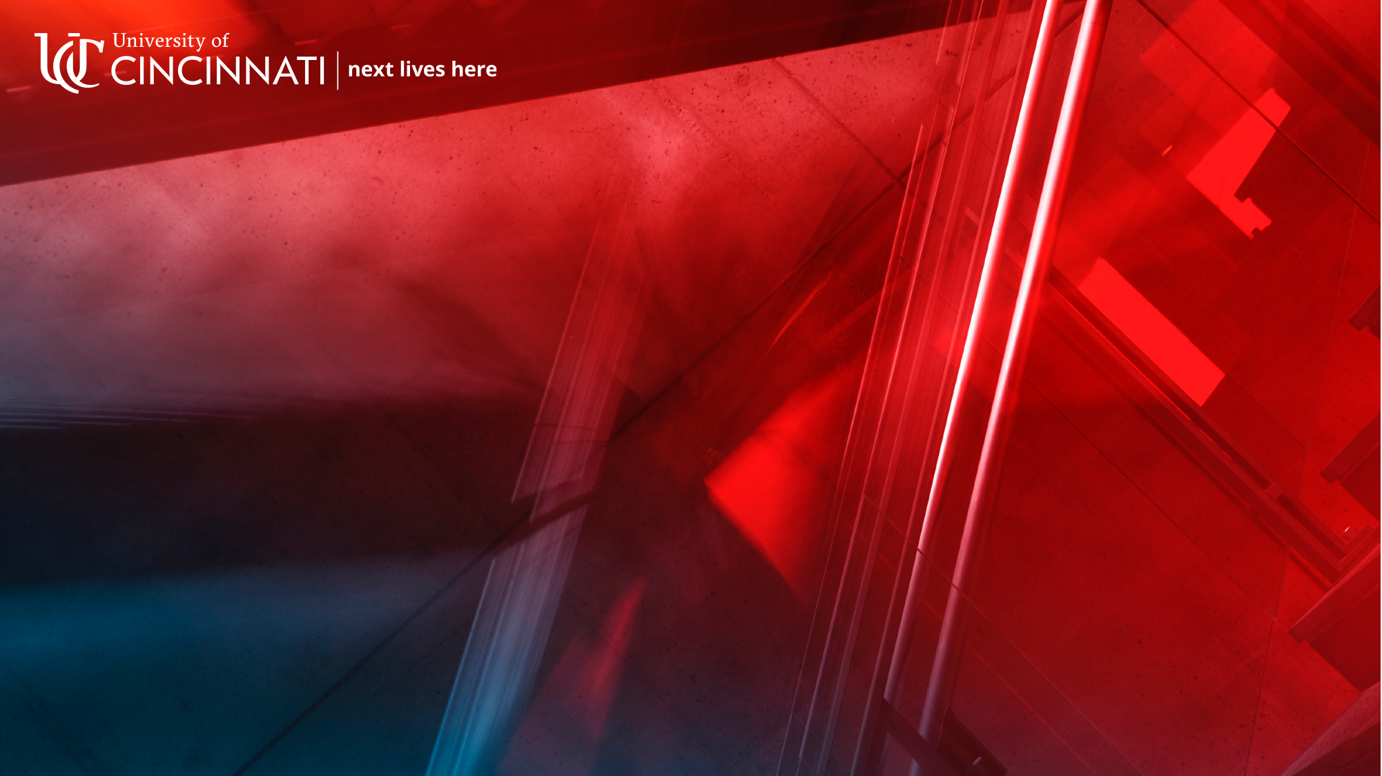 Next Lives Here PPT Template / Red  background fading to black on the lower left side