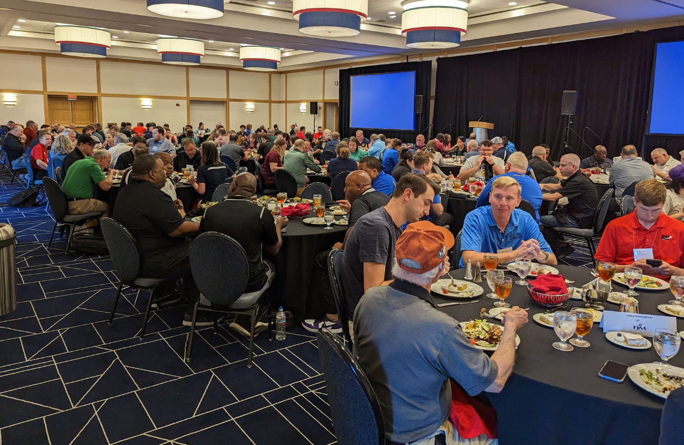 CBDNA and NAoAB attendees share a meal at the Graduate Hotel