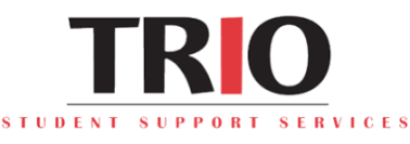 Text only logo reading "TRIO Student Support Services"