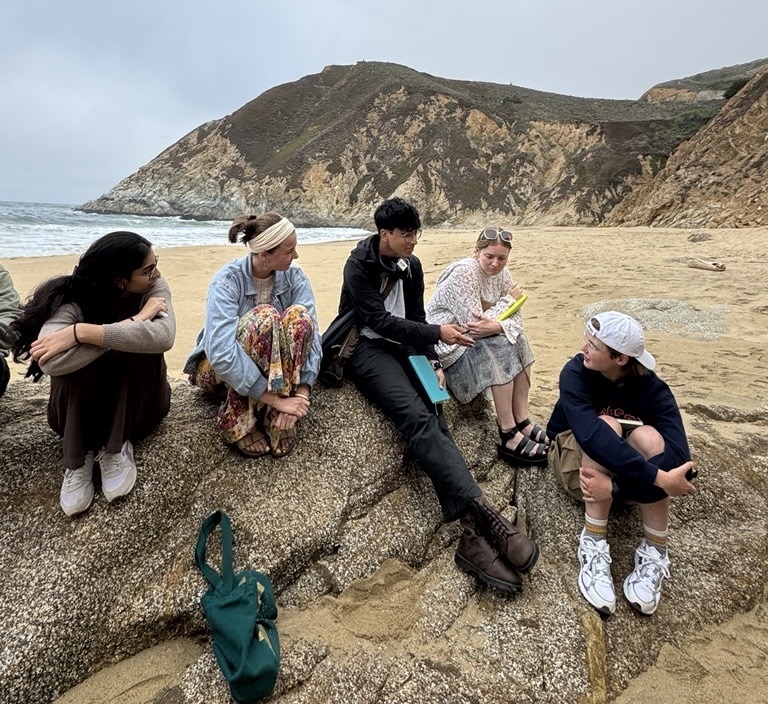 NIS students take in the beaches of California. Photo/Sydney Mauk