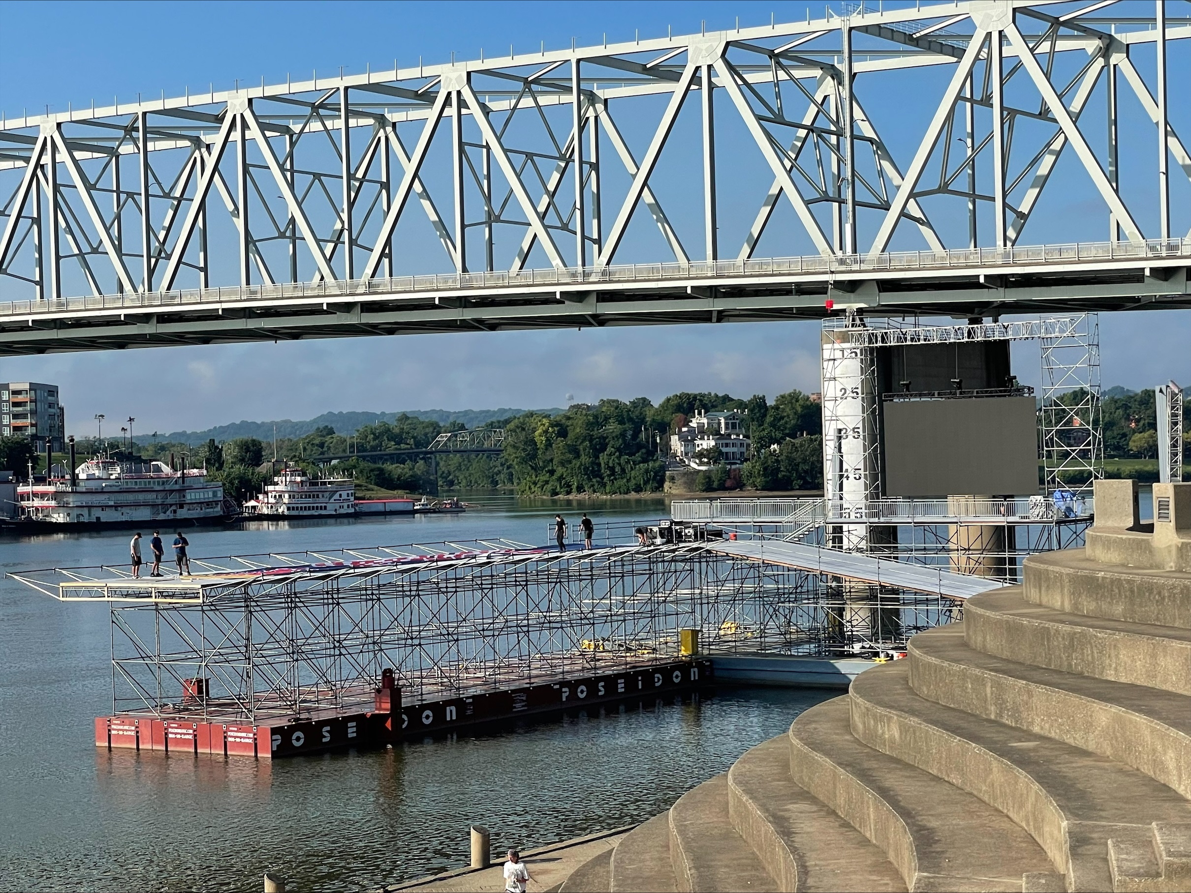 Red Bull Flugtag platform being constructed.