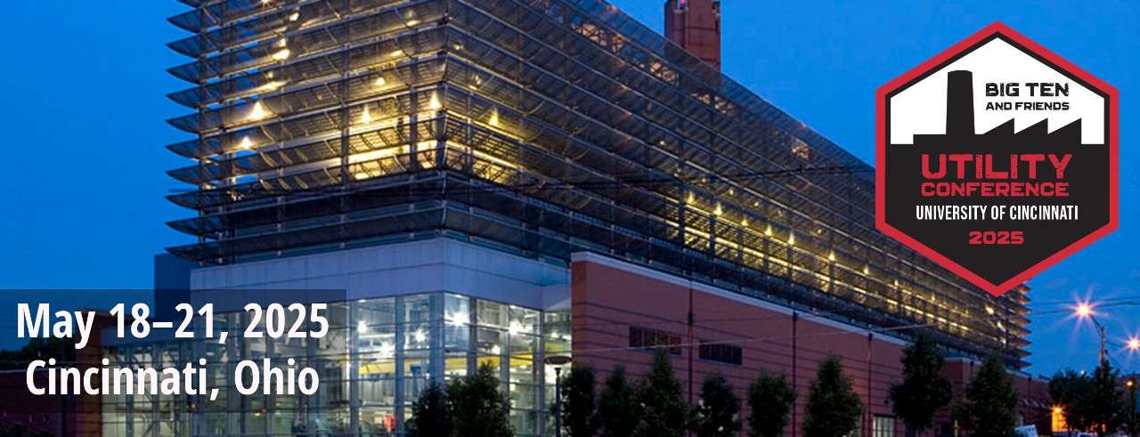 Utility plant with conference graphic and dates May 21-25, 2025