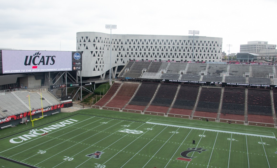 Exterior of Nippert Stadium West Pavillion.