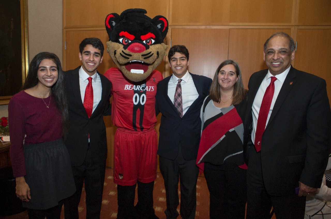 President Pinto with Dr. Pinto and their children