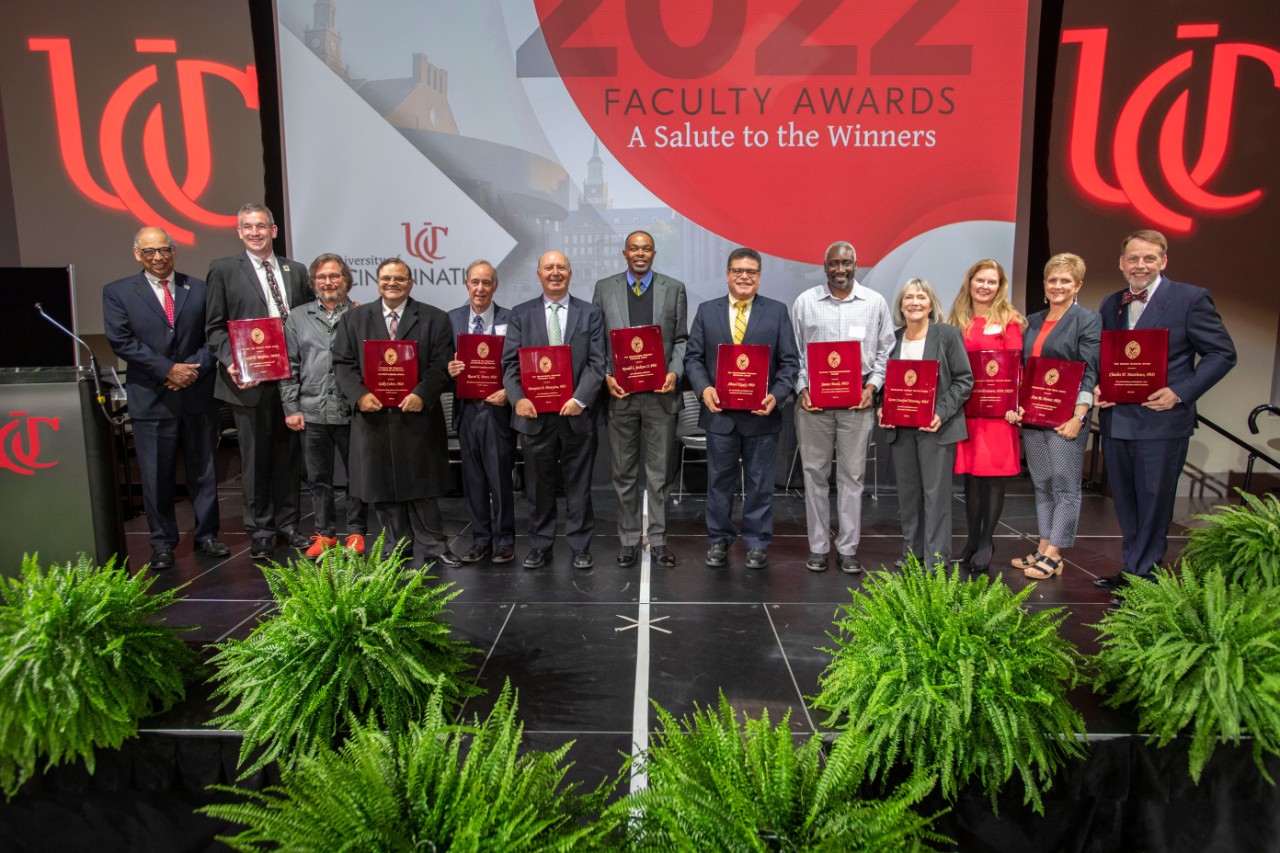 2022 award winners standting together on stage