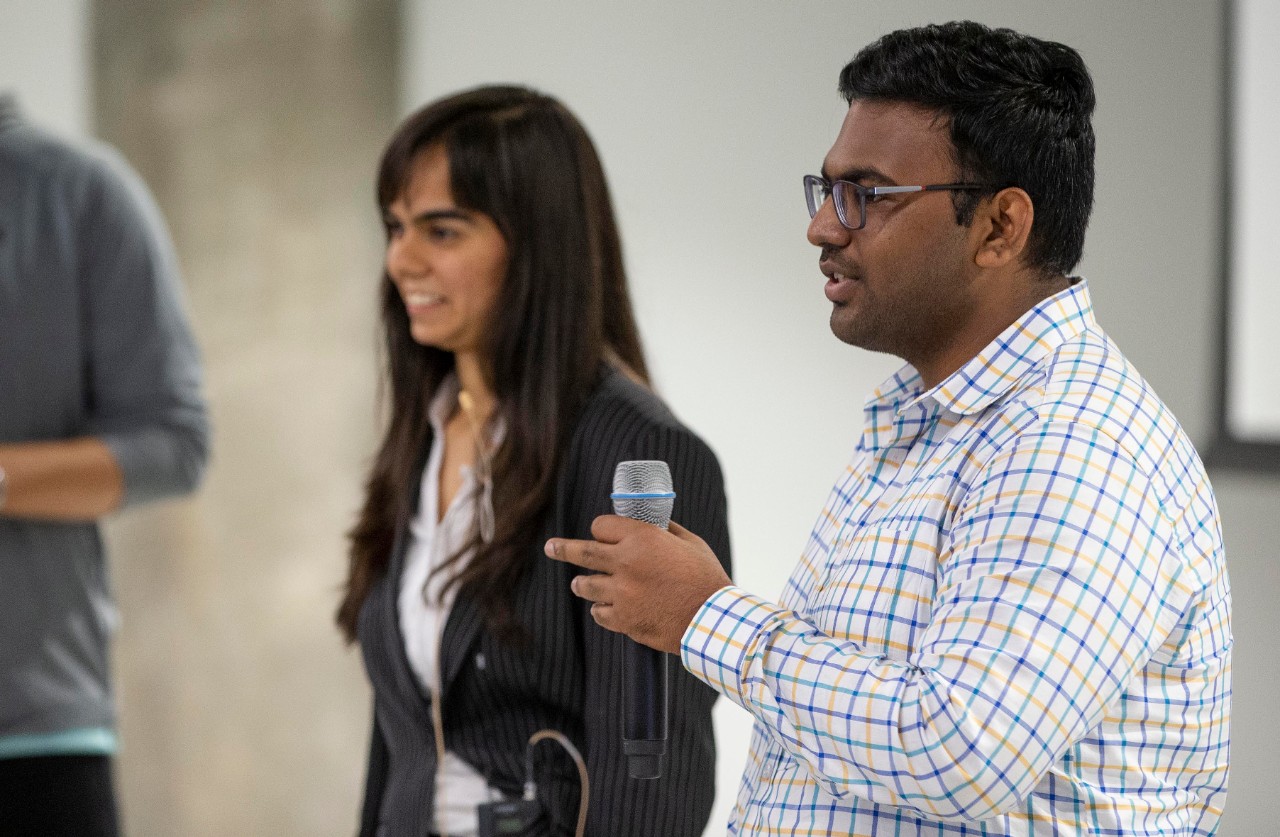 People enjoyed the presenters during the University of Cincinnati Venture Lab Pre-accelerator Cohort 5 Graduation and Presentation Event at Innovation Hub. UC/Joseph Fuqua II