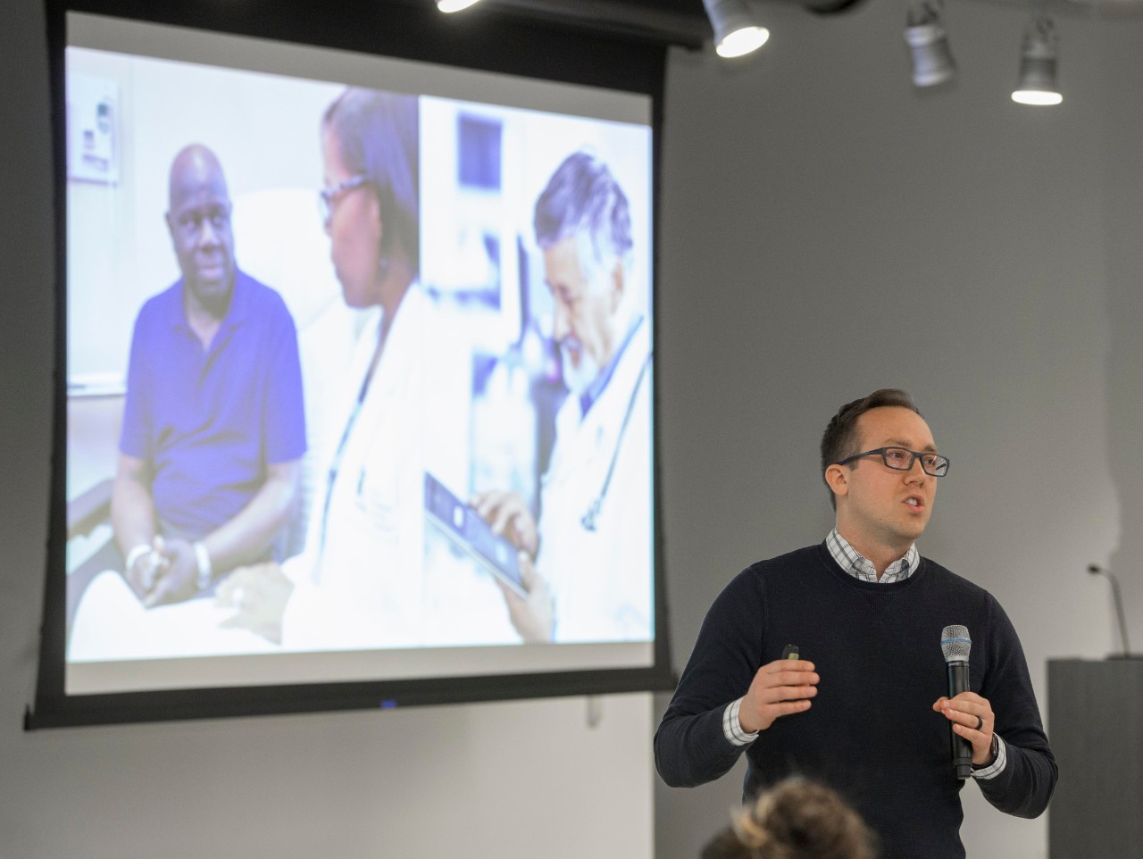 People enjoyed the presenters during the Venture Lab Pre-accelerator Cohort 3 Graduation and Presentation Event at Innovation Hub. UC/Joseph Fuqua II