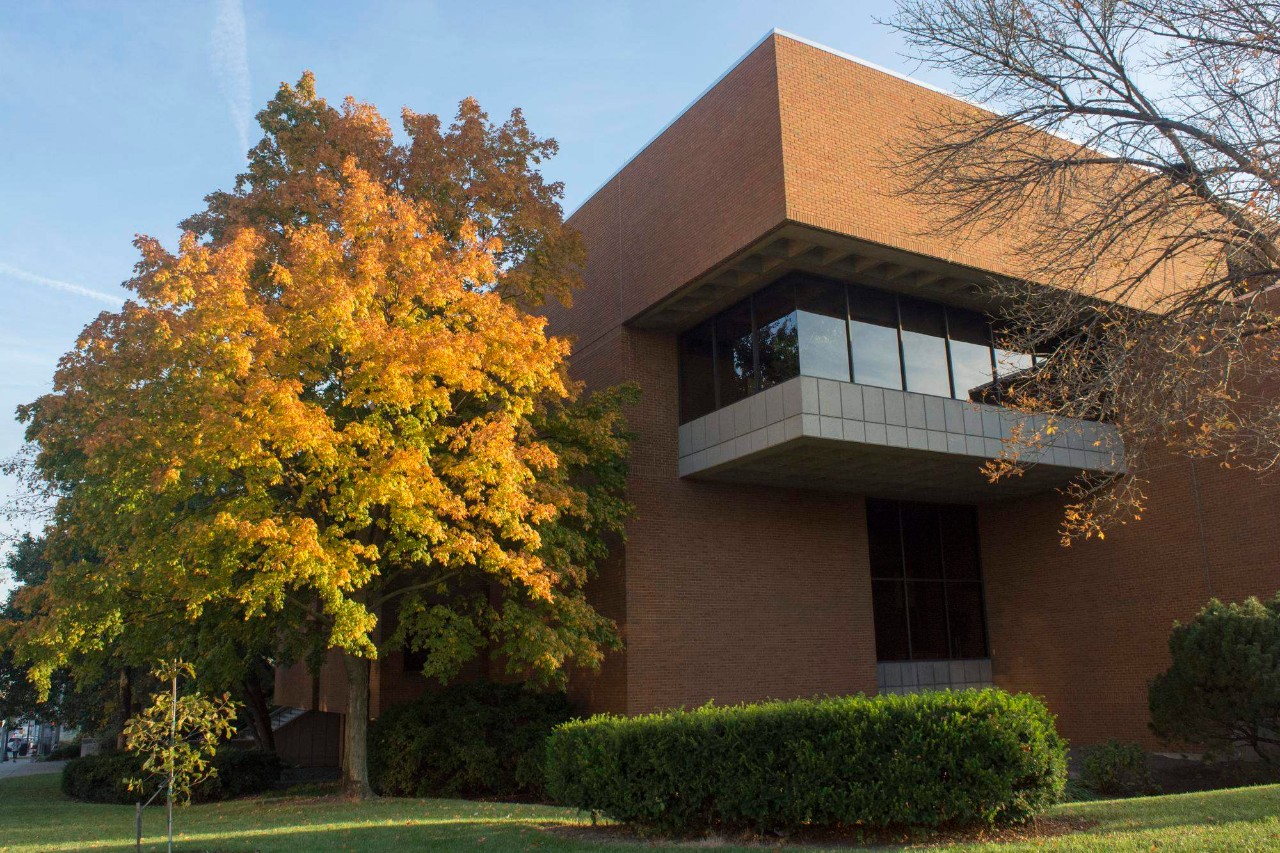The UC law building during the daytime.