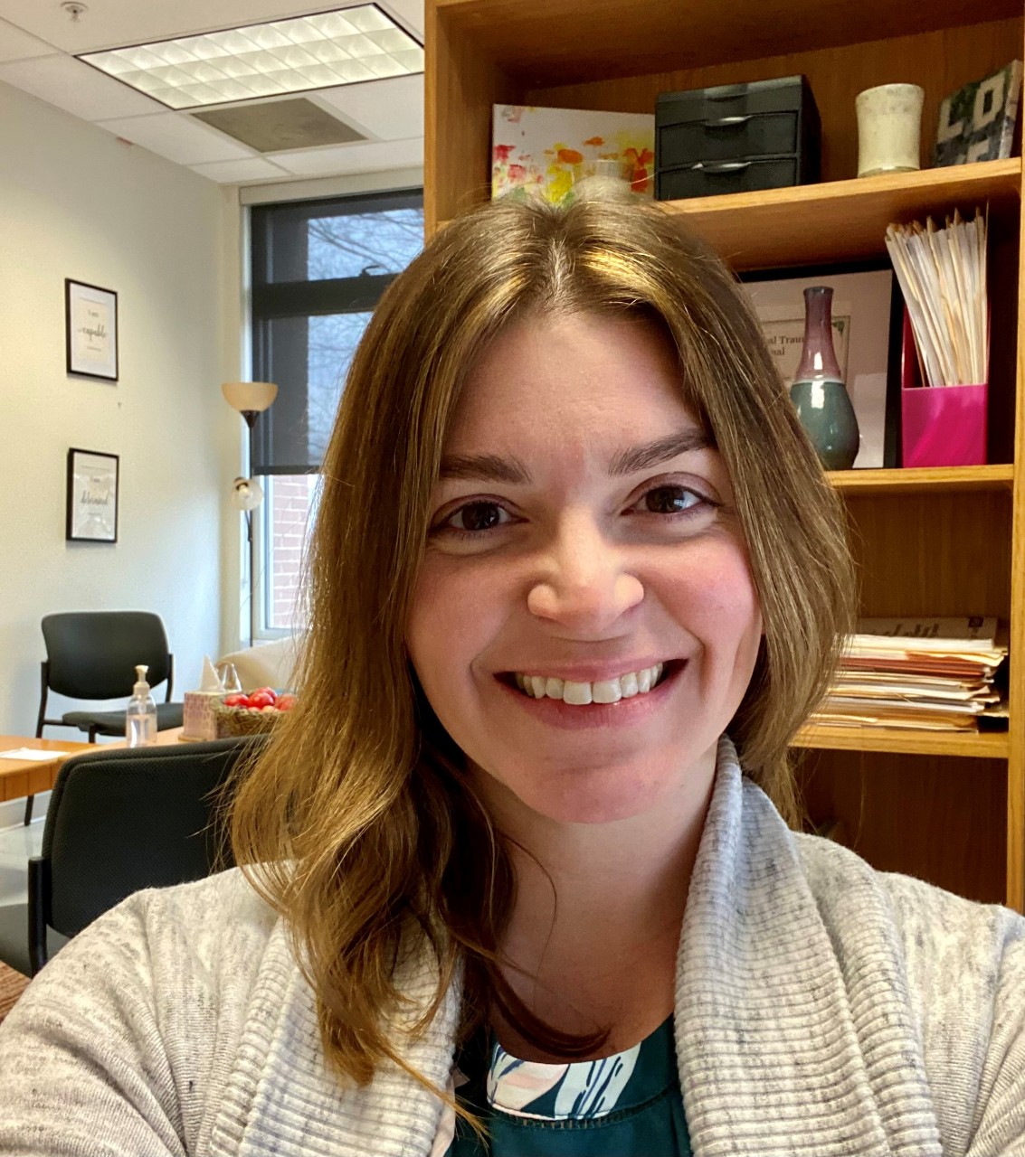 Whitney in her office 