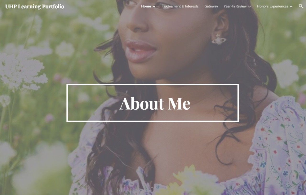 Maree Iboaya's landing page to their learning portfolio