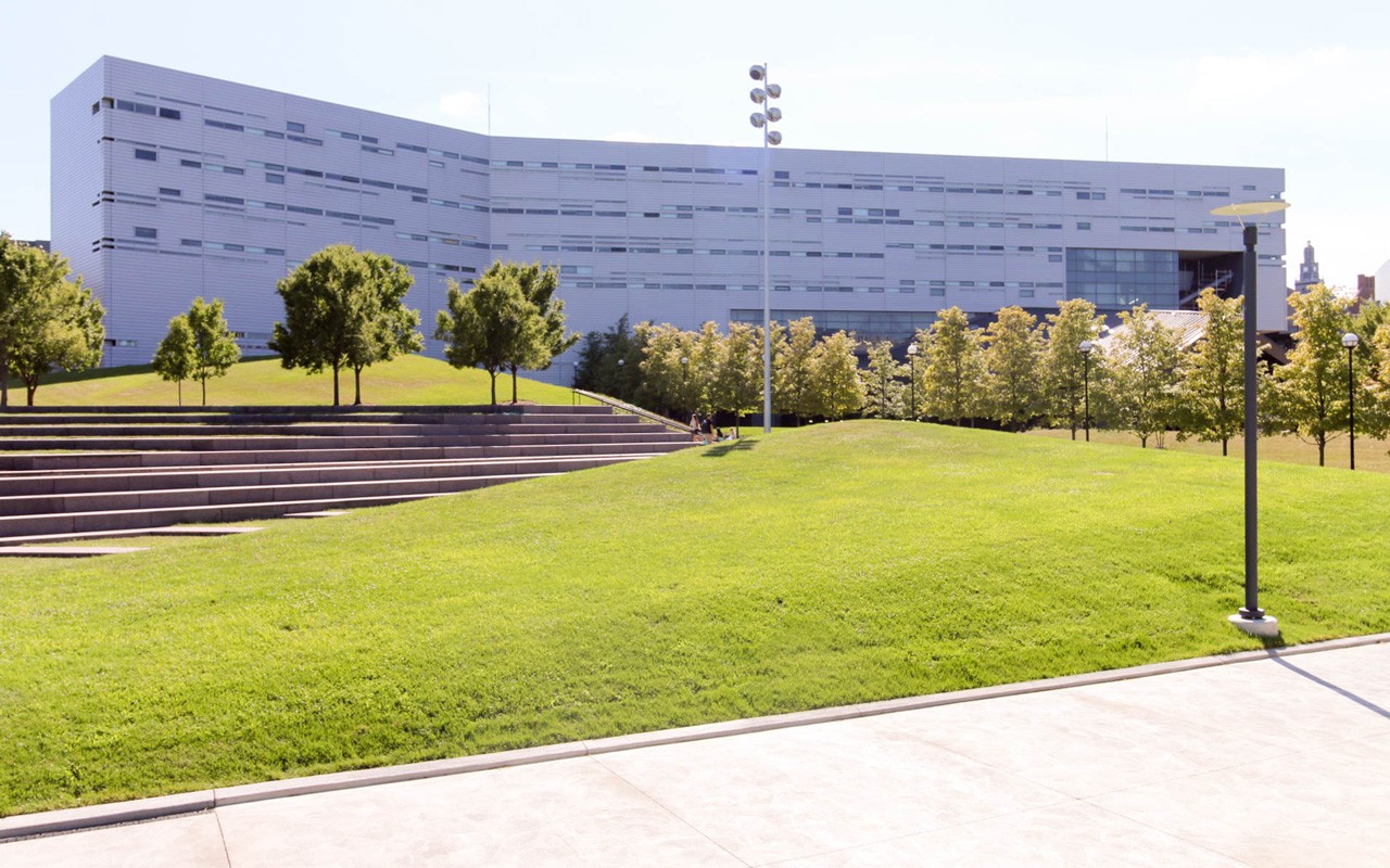 The exterior of Campus Recreation Center Hall.