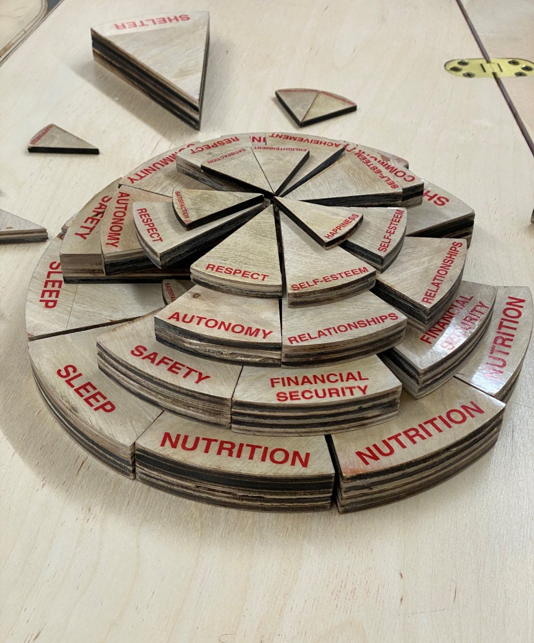 Well-being Jenga game