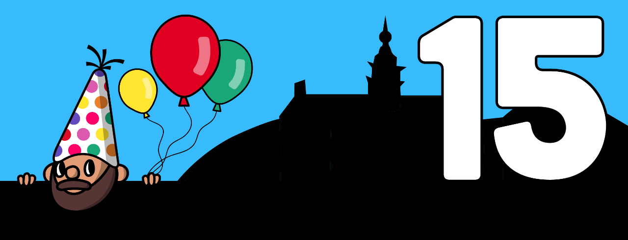 TUC turns 15 years old image with gnome