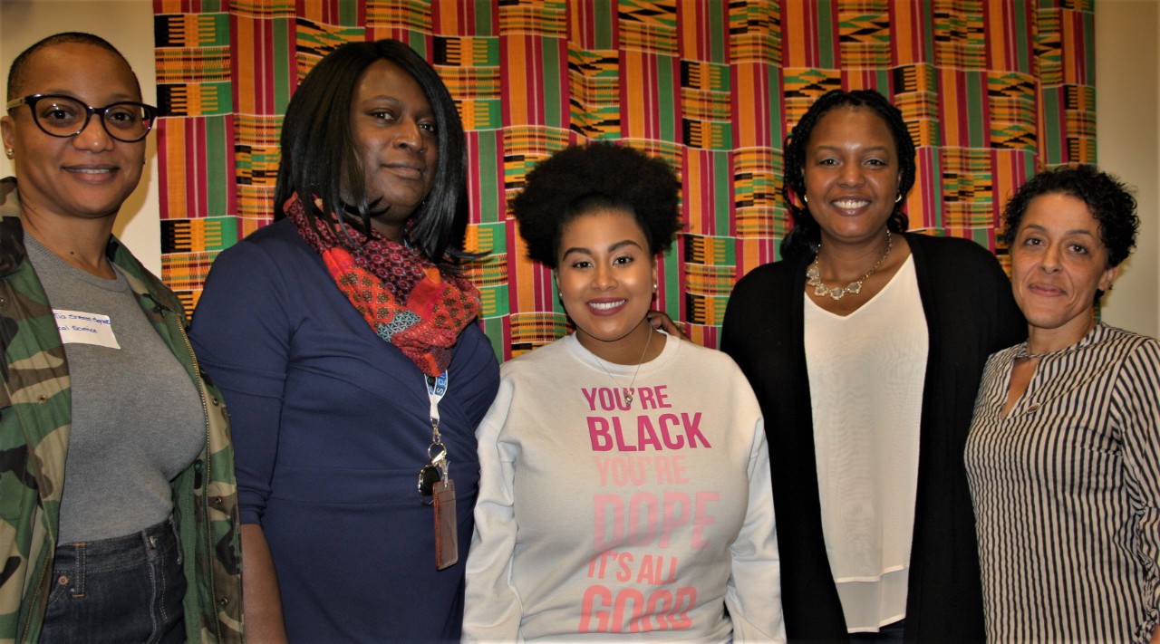 TCP 2019 Symposium Keynote Panel: Tia Gaynor (moderator), Arykah Carter, Brittany Bibb, Mona Jenkins, Jessica Roach