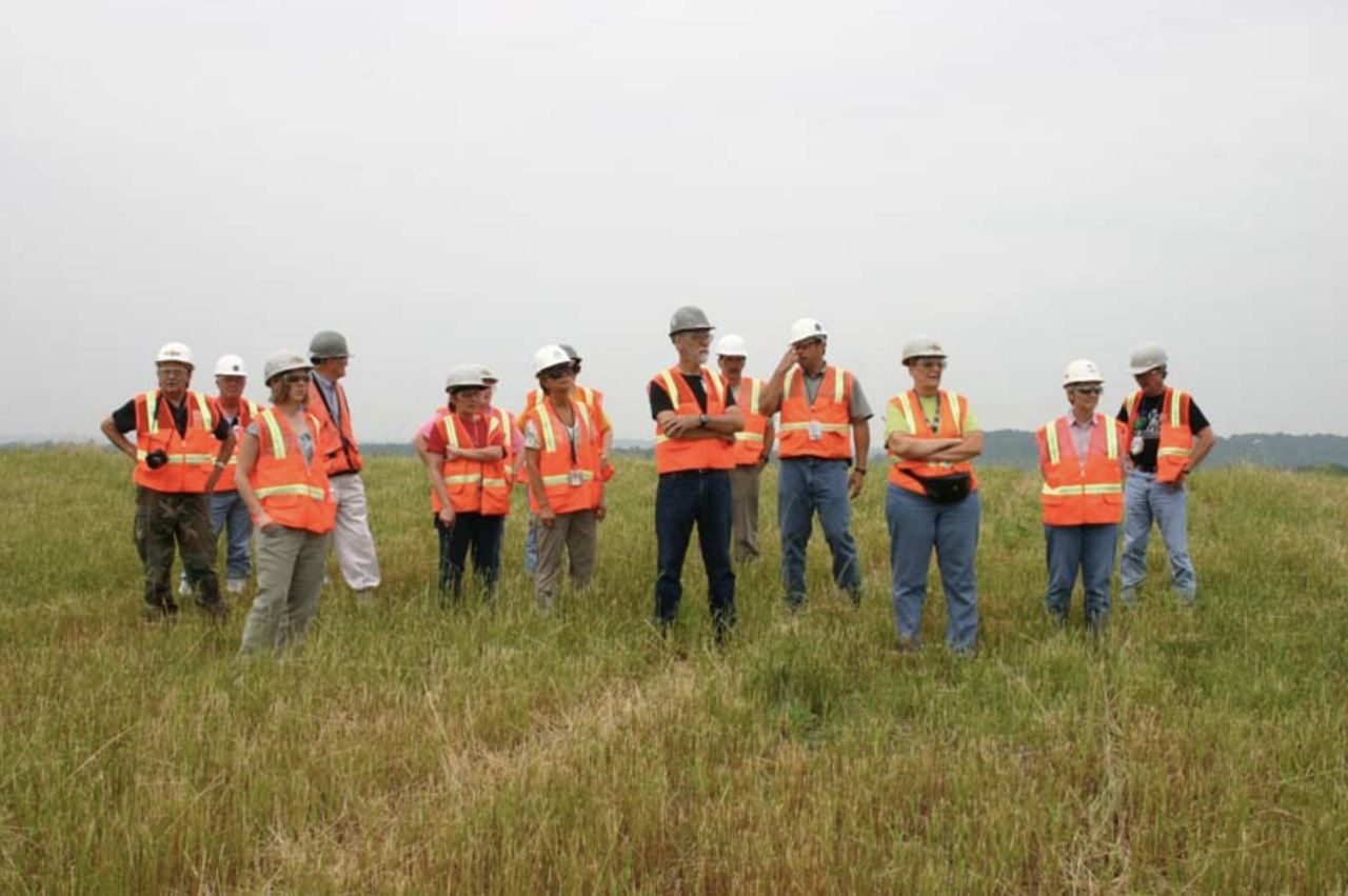 Volunteers with the Fernald Citizens Advisory Board tour the property in 2005.