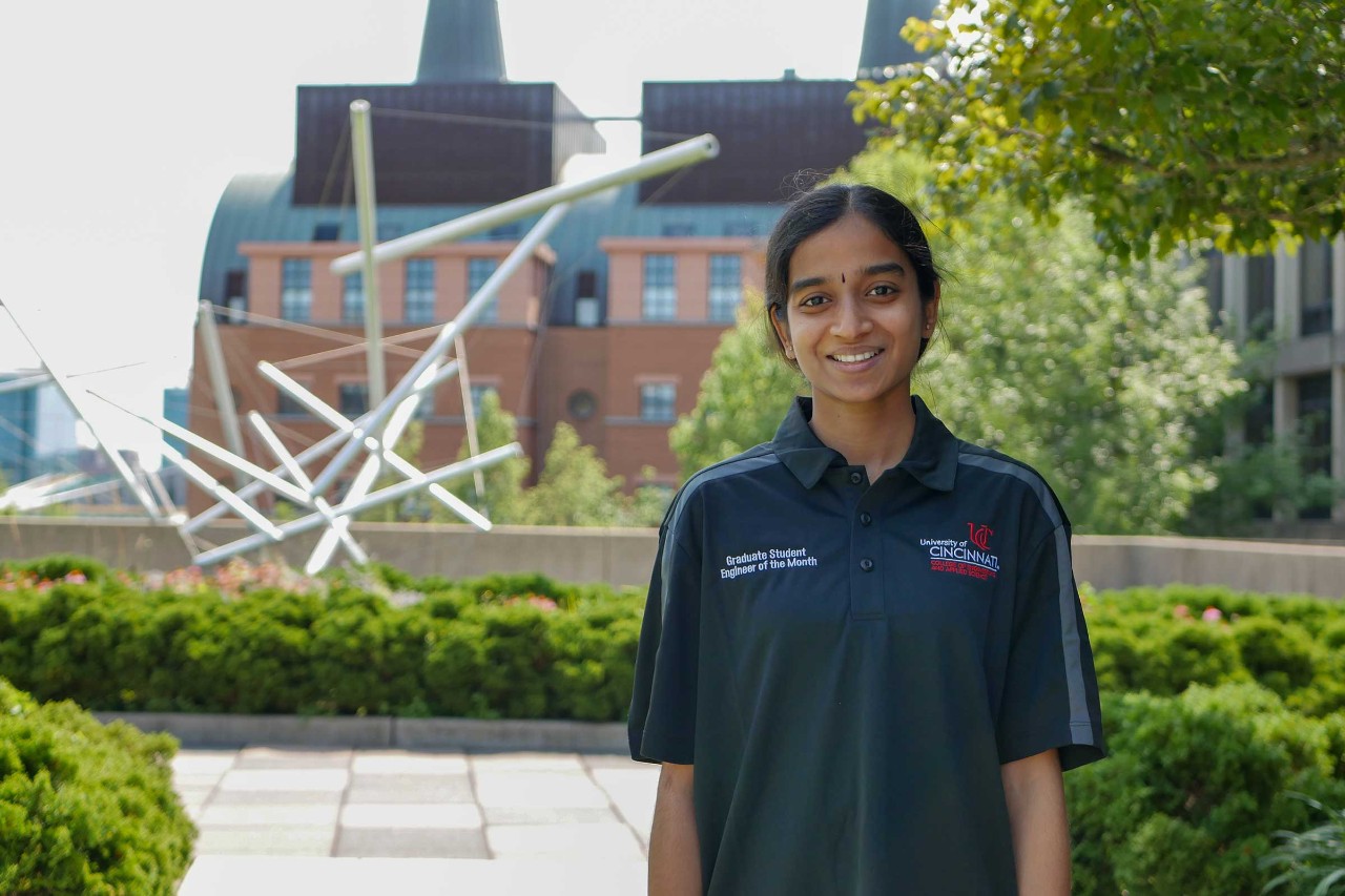 Sruthi Ramadurai on the UC campus.