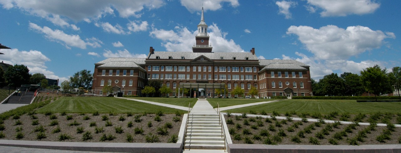 brick building with blue sky above
