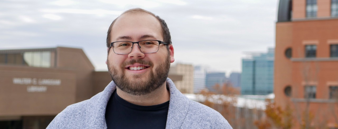 Robert Becker stands on the UC campus