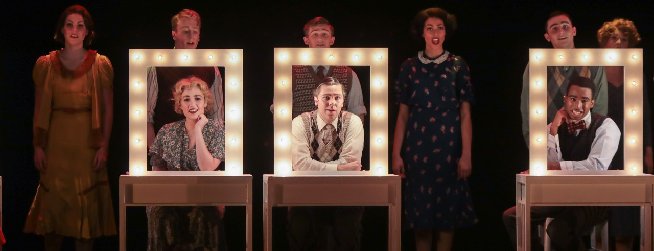 Actors on stage during CCM's production of "42nd Street."