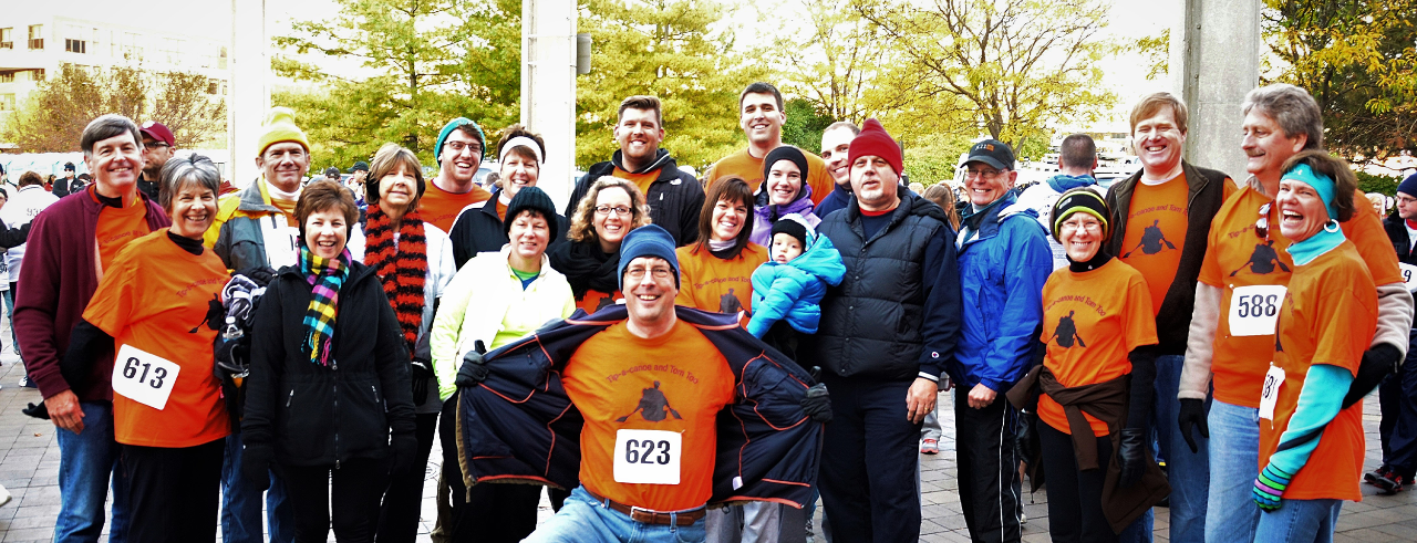 group at walk ahead for a brain tumor event
