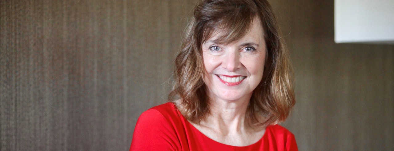 woman wearing red shirt 