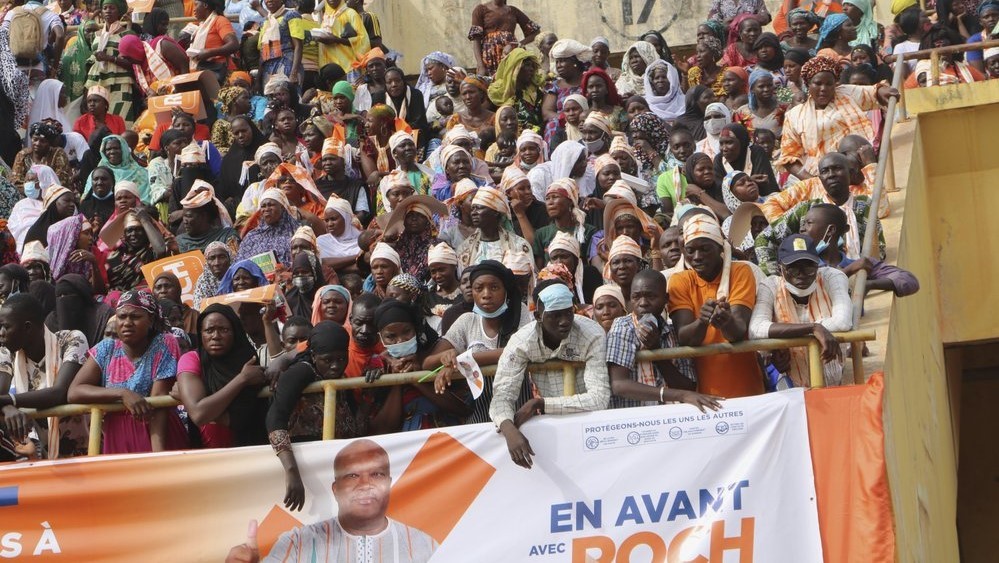 political rally in Burkina Faso, West Africia  