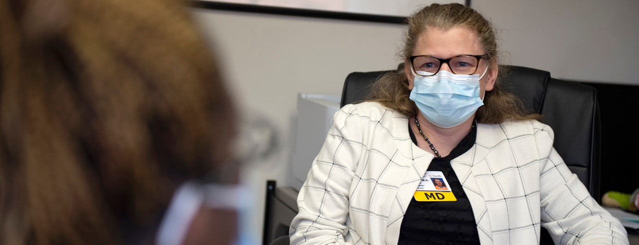 Christine Wilder in clinic