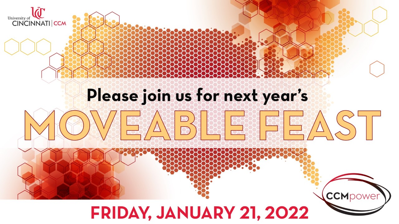 Save the date for CCM Moveable Feast on January 21, 2022