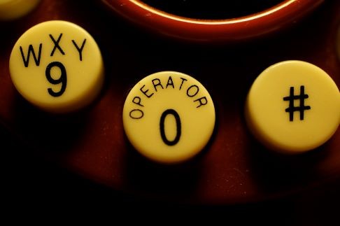 photo of operator button on phone