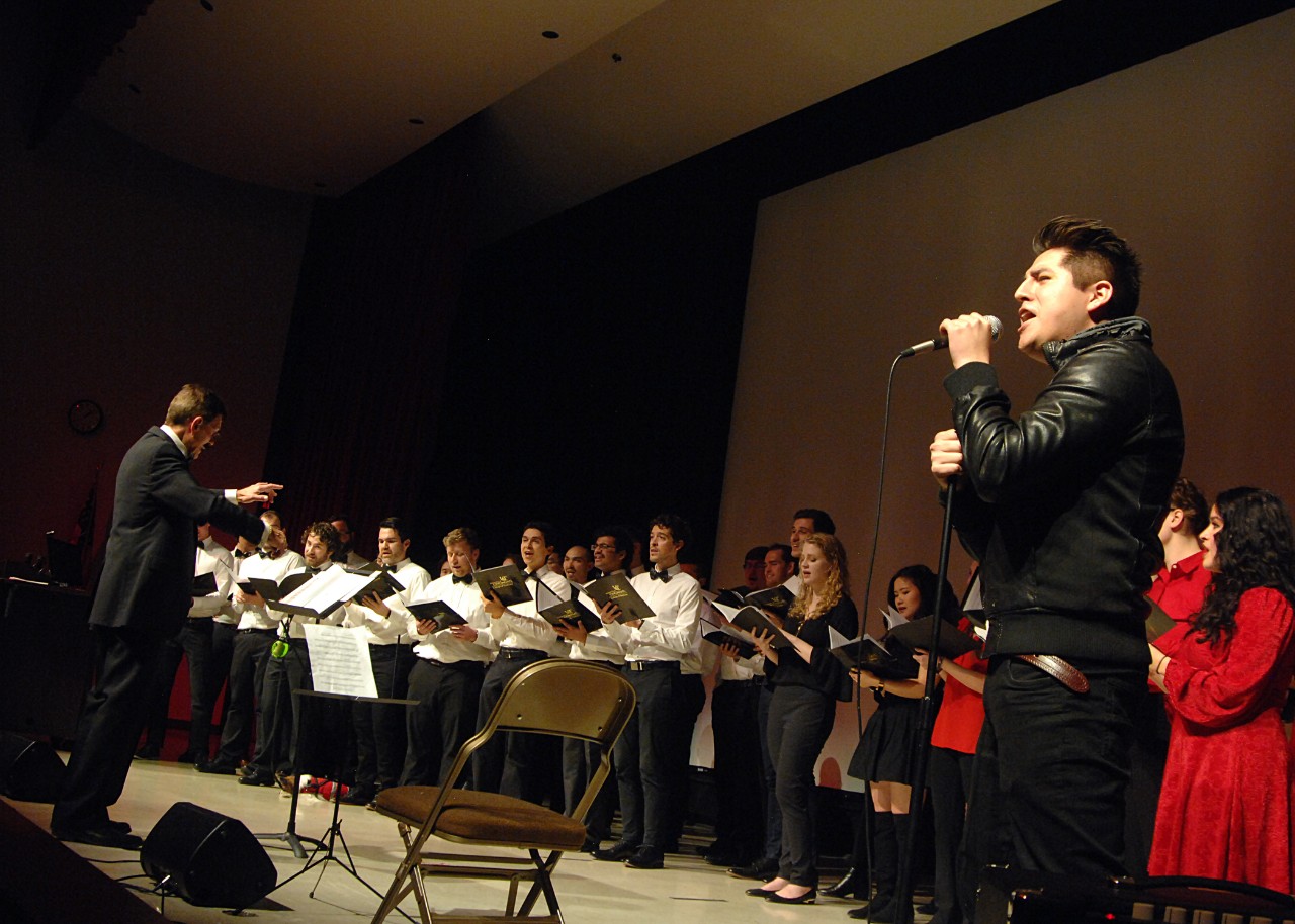 musical group performance on stage at the University of Cincinnati