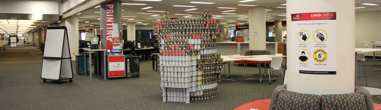 bearcat sculpture in langsam library