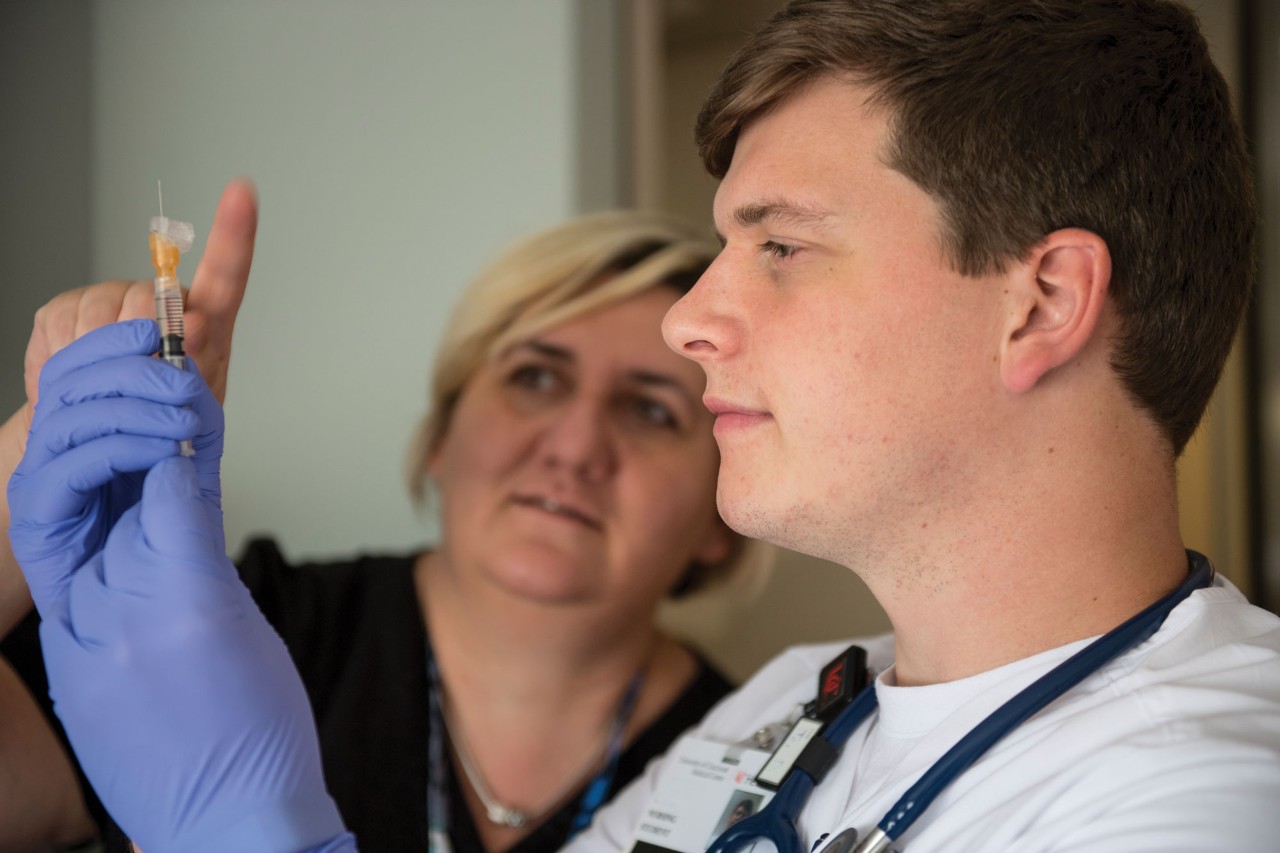 Preceptor with student