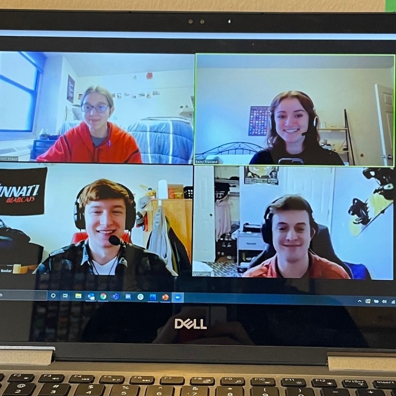 Zoom call with Bailey as a peer educator