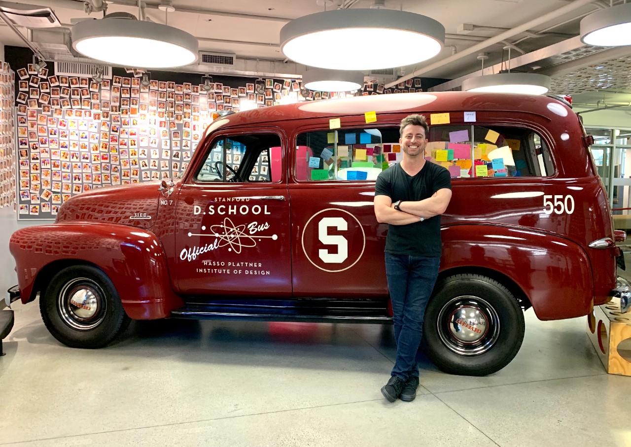 Aaron Bradley shown at Stanford University's Hasso Plattner Institute of Design.