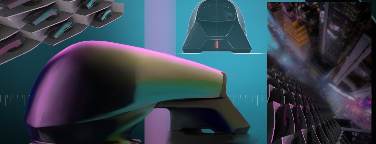 mock up of self driving vehicle by Kate Fass