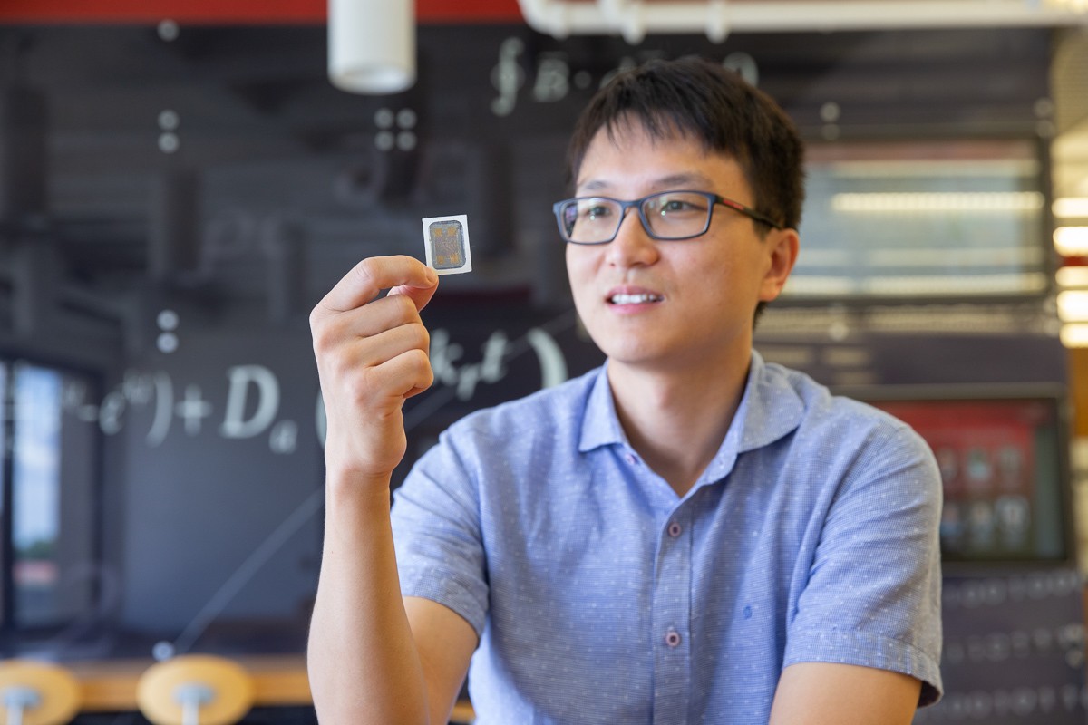 Yeongin Kim, assistant professor of electrical engineering in UC's College of Engineering and Applied Science, created a patented new flexible skin sensor that fits better than a BAND-AID.