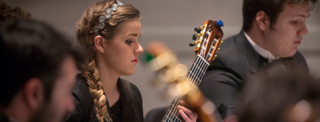 CCM Classical Guitar performs on stage