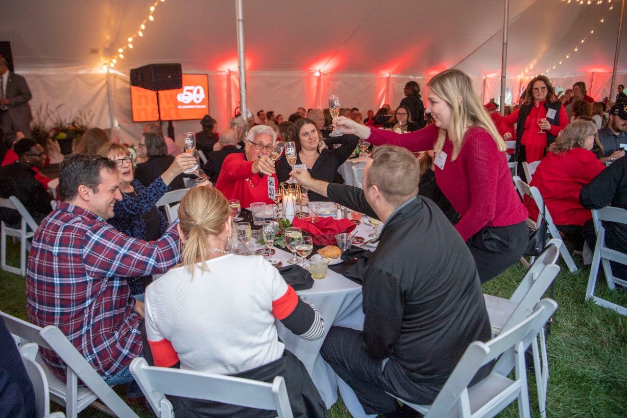 University of Cincinnati president Dr. Neville G. Pinto, Provost Valerio Ferme, UC Clermont dean Dr. Jeffrey Bauer, Faculty, staff and donors enjoyed UC Clermont’s 50th Anniversary Celebration Thursday September 22, 2020. Photos by Joseph Fuqua II