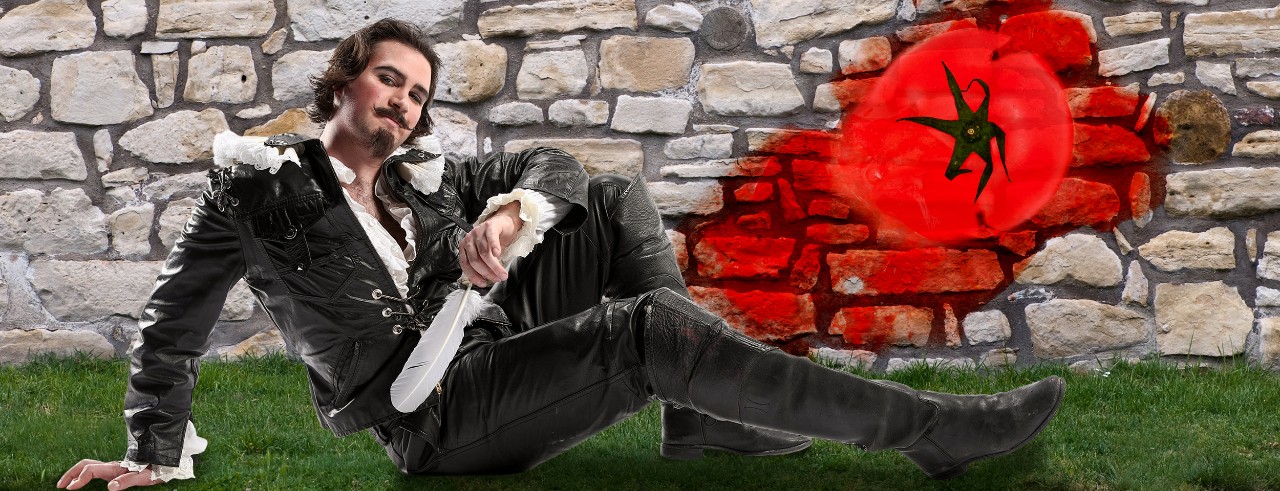 A promotional image for CCM's production of "Something Rotten"