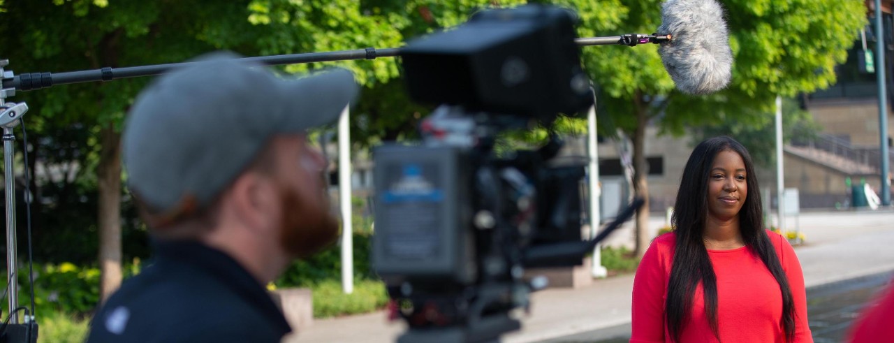 behind the scenes of a video shoot