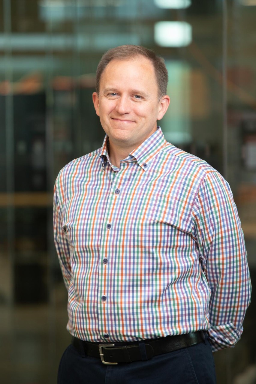 Liwei Chen, PhD, assistant professor of operations, business analytics and information systems; Craig Froehle, PhD, professor of operations, business analytics and information systems; Michael Fry, PhD, professor of operations, business analytics and information systems and academic director of the Center for Business Analytics. Photographed at Digital Futures for a story about how AI will impact business.