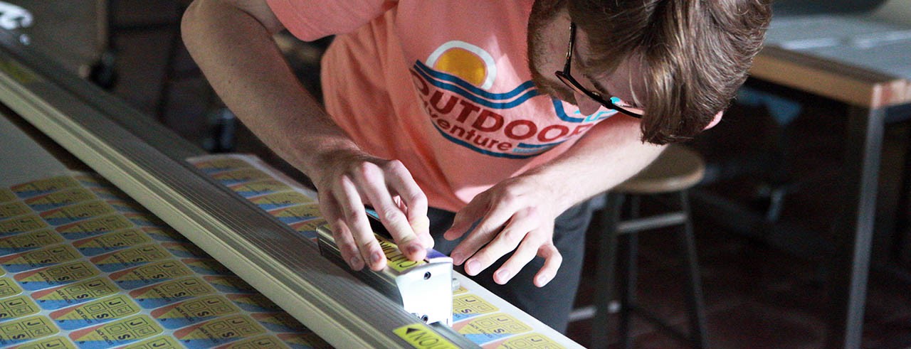 Man working in makerspace