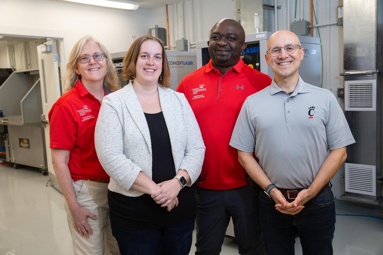 231013aManufacturing010.CR2
UC Associate Professor Ashley Paz y Puente and several other engineering professors received a  million grant to develop a training program on advanced manufacturing. The goal is to train people looking for a second career in advanced manufacturing.