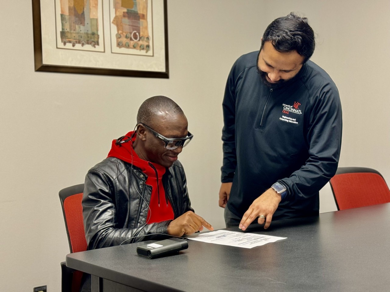 Gibin Raju uses biomarkers to analyze student feelings during problem solving. 